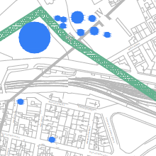 Figure 3.48: Athens. The sites of the Early and Middle Geometric cemeteries.