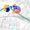 Figure 4.19: Athens. Sites of the Submycenaean, Geometric (PG, EG/MG, LG), and Archaic cemeteries.